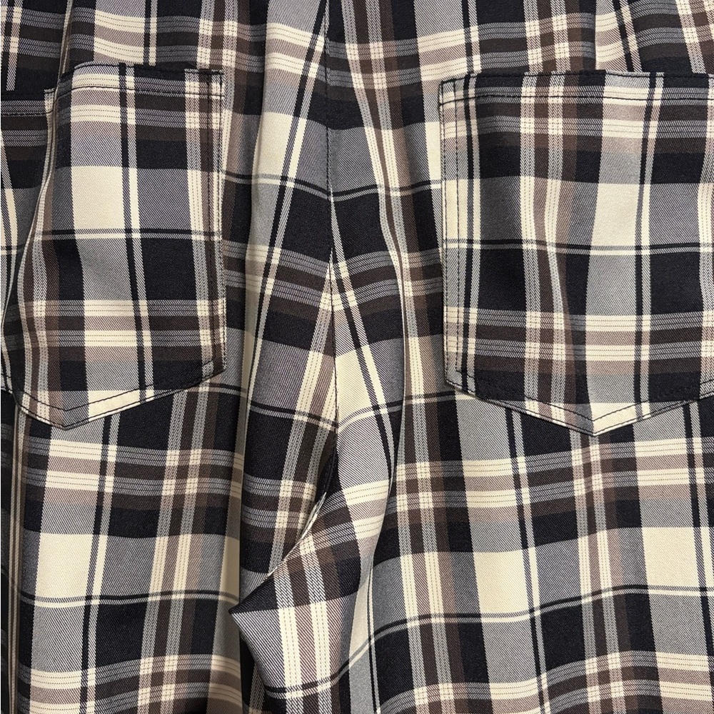 ASOS Plaid Wide-Leg Pants Size 36/30 - Picture 3 of 7